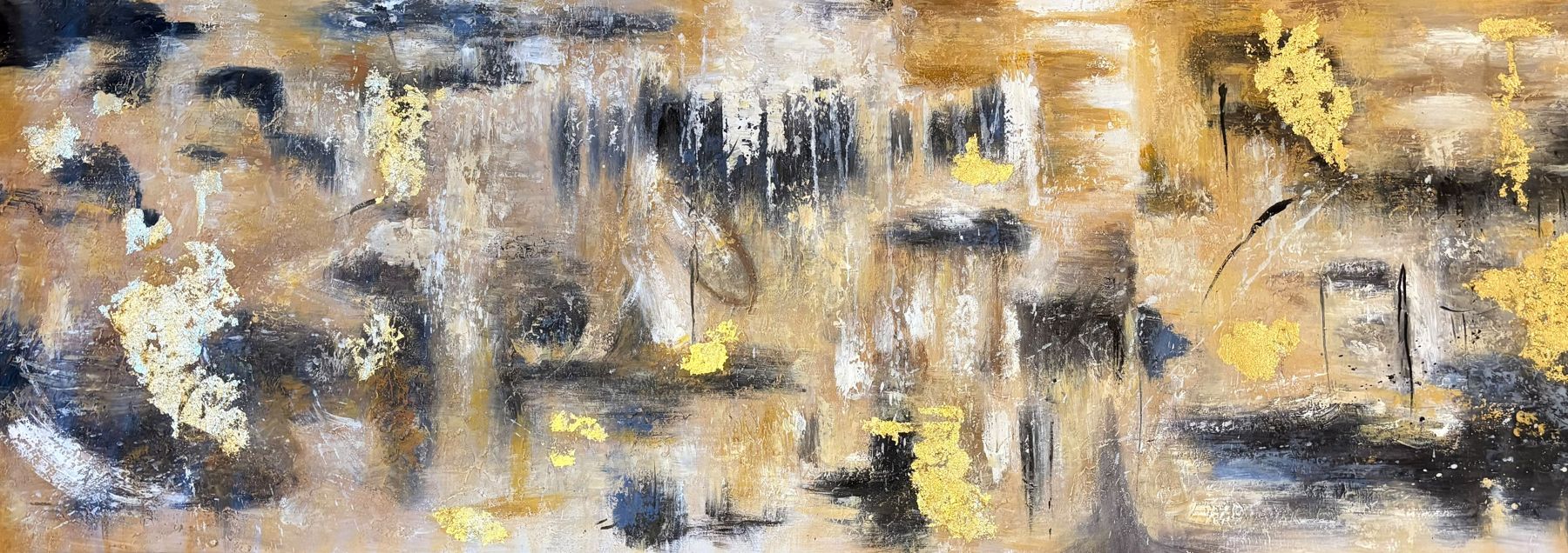 Gold and navy abstract commission